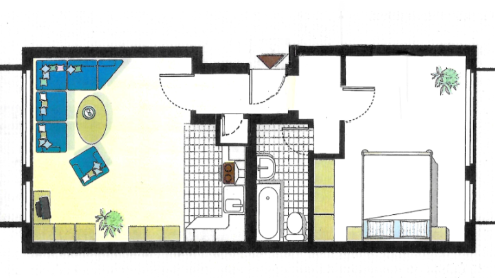 Ratingen! Renovierte 2 Zimmer Wohnung in ruhiger Lage
